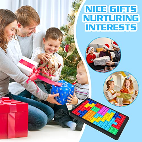Ainiv Pop Puzzle Popper Fidget Game, Push Pop Brain Teasers Toy, Silicone Jigsaw Building Blocks Game Board, Educational Learning Puzzle and Intelligence Toys for Anxiety & Stress Relief - Image 5