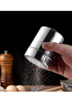 Y&D Stainless Steel Chocolate Shaker Coffee Powder Spreader With Mesh Holes 8.5x5x5 cm For Icing Sugar Powder Cocoa Cappuccino with Coffee Stencils, For Kitchen, Drinks and Baking  - Image 1