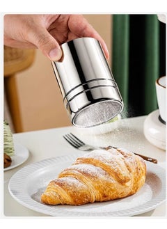 Y&D Stainless Steel Chocolate Shaker Coffee Powder Spreader With Mesh Holes 8.5x5x5 cm For Icing Sugar Powder Cocoa Cappuccino with Coffee Stencils, For Kitchen, Drinks and Baking  - Image 2