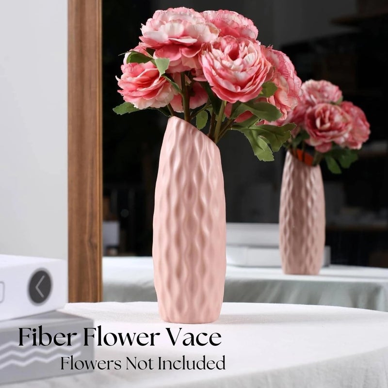 Ascension Plastic Different Shaped Flower Pot Vases for Diwali Decoration Flower Pot for Home Office Bed Room Living Room Decoration Unbreakable Flower Vase for Table Corner Balcony Decoration (Pink) - Image 2