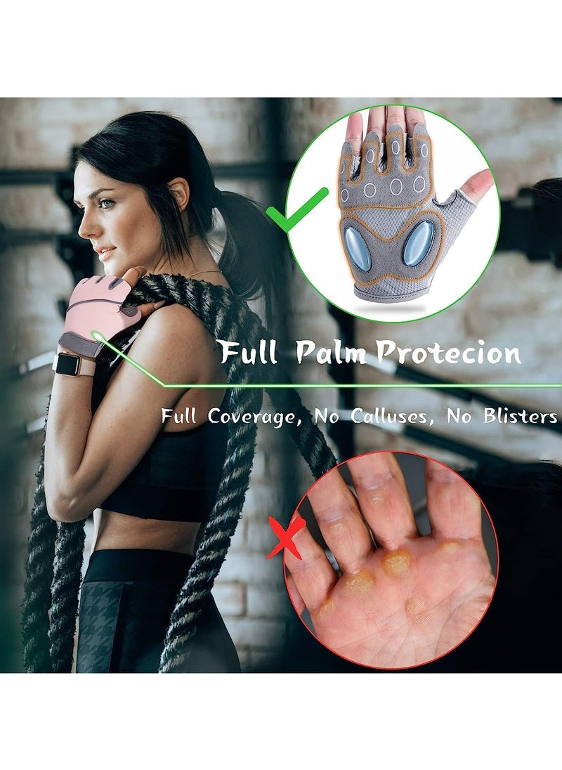 Oasisgalore - Women's Full-Finger Gym Gloves with Wrist Support, Size M, Anti-Slip Design - Image 1
