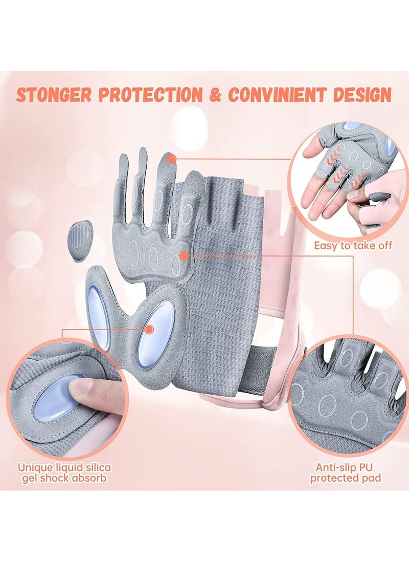 Oasisgalore - Women's Full-Finger Gym Gloves with Wrist Support, Size M, Anti-Slip Design - Image 1