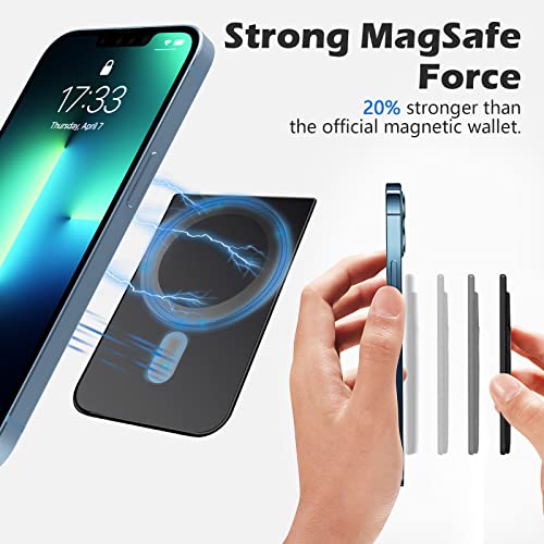 imluckies Magnetic Wallet for iPhone Magsafe, Double Stretchy Fabric Pocket Wallet, Magnet Credit ID Card Wallet Holder for iPhone 17 Pro Max / 17 Pro / 17/16 / 15/14 / 13/12 Series, Black - Image 3