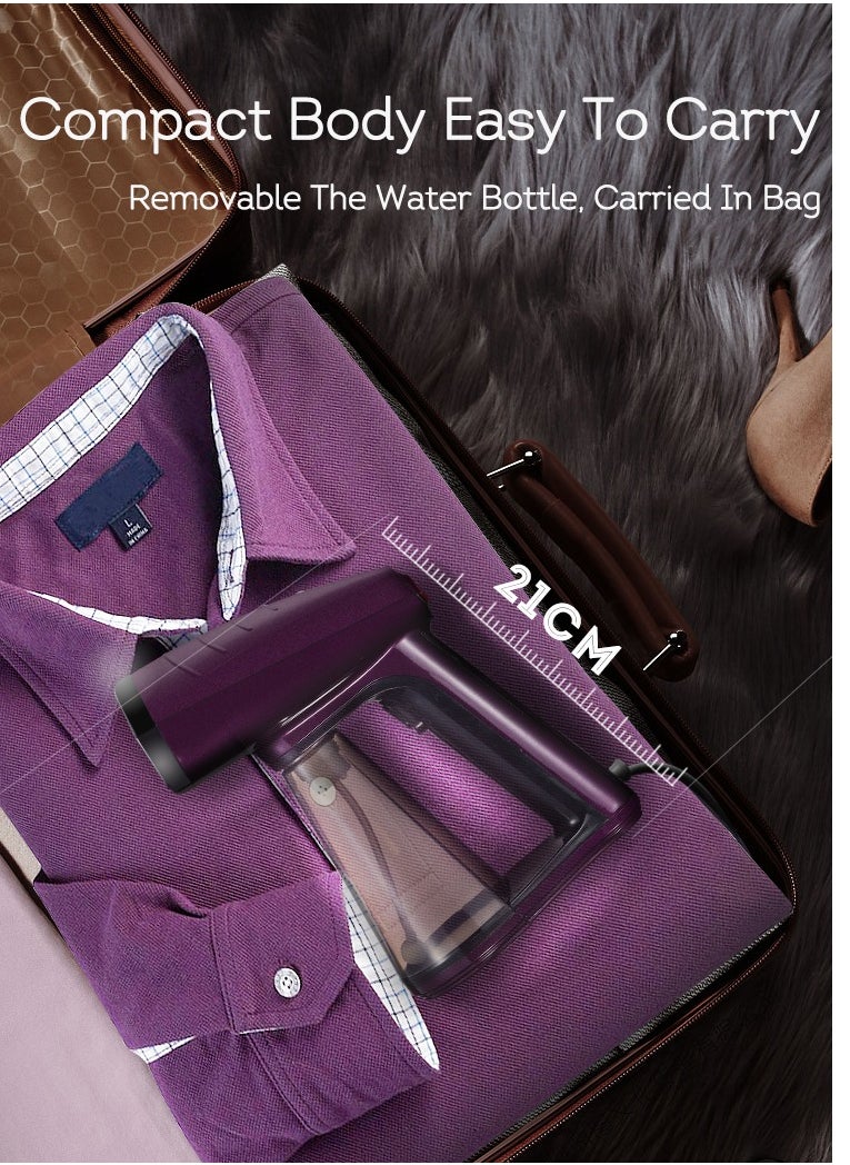 DOSCHER - 1640W Handheld Clothes Steamer 260ml Portable Steam Iron with Strong Penetrating 30g/Min - Water Bottle can be Connected(25mm) - Image 1