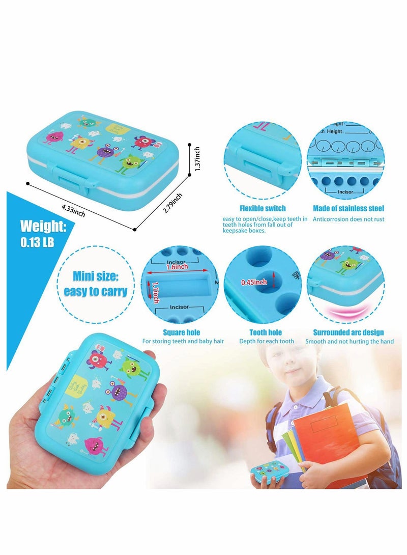 Excefore Baby Teeth Save Box, Teeth Box Save Organizer for Baby Kids, Tooth Box Children in Souvenir Gift (Boy) - Image 5