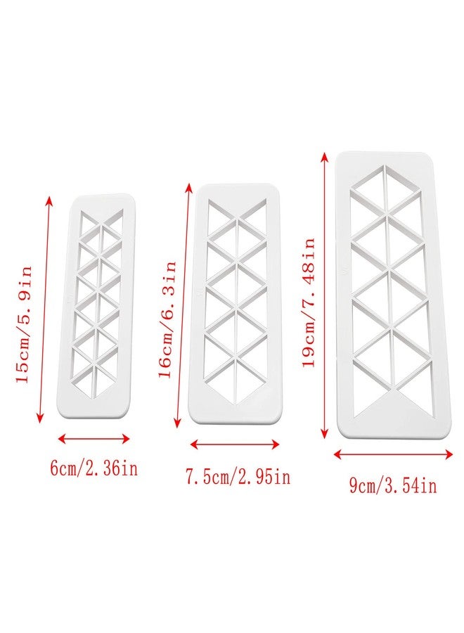 ZYAMY 3IN1 Triangle Cake Fondant Cutter Cookie Cutter Biscuit Cutter Cake Cutter Fudge Cake DIY Decorative Mould 3 Size - Image 4