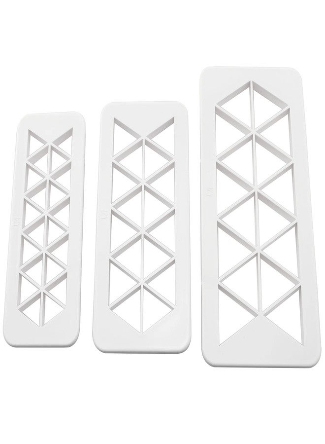 ZYAMY 3IN1 Triangle Cake Fondant Cutter Cookie Cutter Biscuit Cutter Cake Cutter Fudge Cake DIY Decorative Mould 3 Size - Image 1