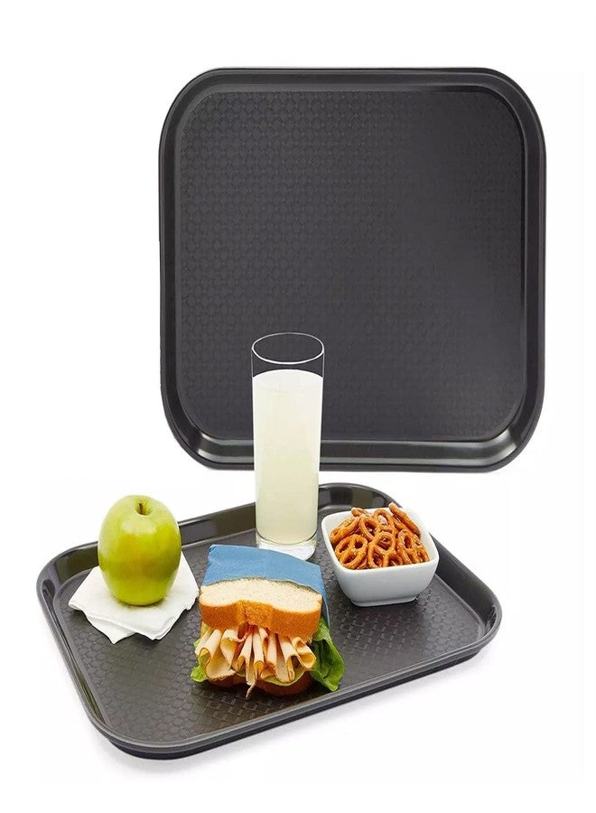 Planet Plastic Dish Drainer Drip Rectangular Shape Tray/Tray for Dish Drainer Basket/Water Collector Trays/Water Drop Collector for Drainer - Pack of 2 (Black, 45 x 35 x 3 cm) - Image 1