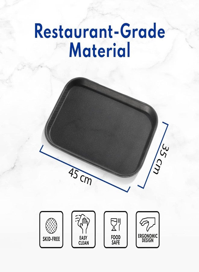 Planet Plastic Dish Drainer Drip Rectangular Shape Tray/Tray for Dish Drainer Basket/Water Collector Trays/Water Drop Collector for Drainer - Pack of 2 (Black, 45 x 35 x 3 cm) - Image 3