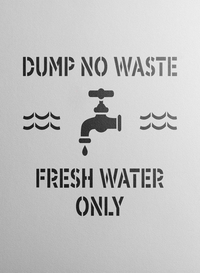 Stencil Revolution No Dumping Fresh Water Only Stencil - Reusable Stencils for Painting - Create DIY No Dumping Fresh Water Only Home Decor - Image 4