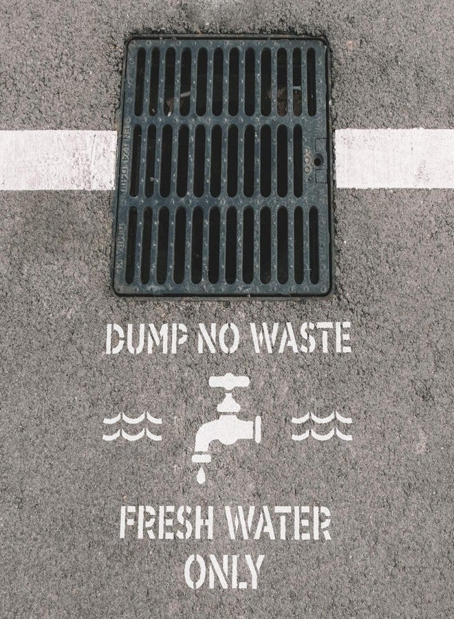 Stencil Revolution No Dumping Fresh Water Only Stencil - Reusable Stencils for Painting - Create DIY No Dumping Fresh Water Only Home Decor - Image 3