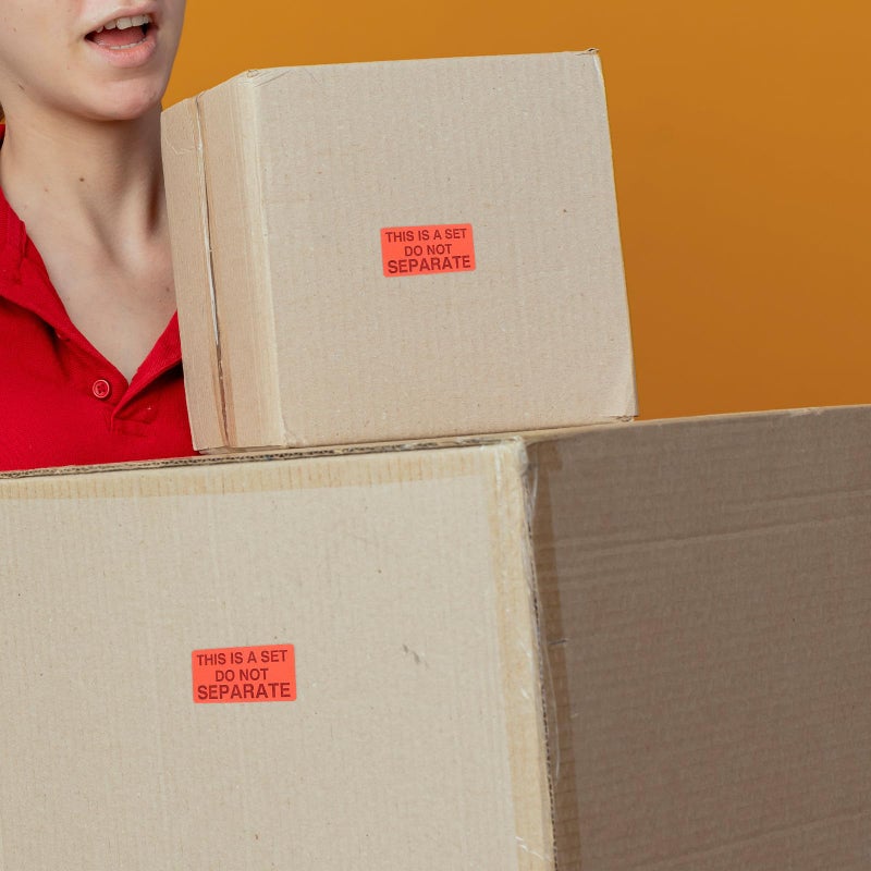 Fluorescent Red Do Not Detach Shipping Labels 2x0 98 Inch 500pcs Roll - Image 5