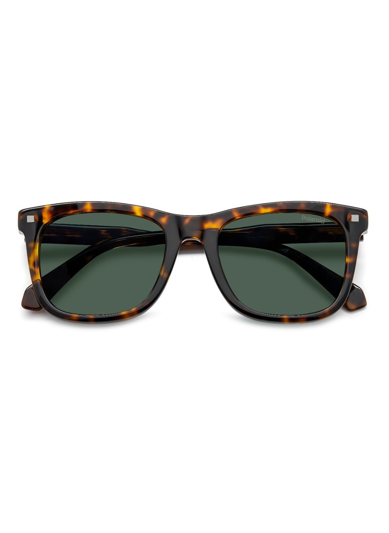 Polaroid Unisex Polarized Square Shape Acetate Sunglasses PLD 4167/S/X GREEN 43 - Lens Size: 43.4 Mm - Hvn  - Image 4