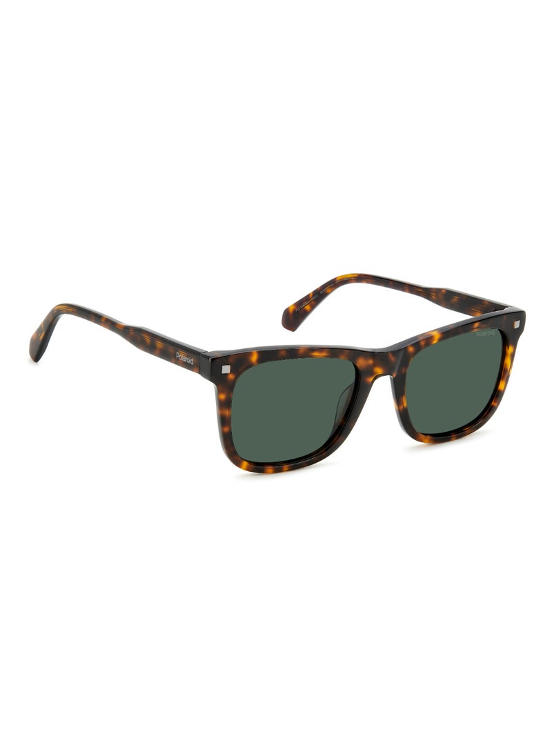 Polaroid Unisex Polarized Square Shape Acetate Sunglasses PLD 4167/S/X GREEN 43 - Lens Size: 43.4 Mm - Hvn  - Image 2