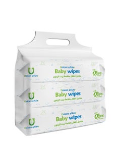 Baby Wipes 468 g 3 pack of 64 wipes -Olive oil