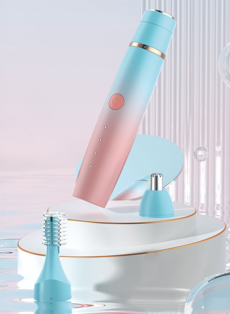 DOSCHER Nose Hair Trimmer for Women, Eyebrow Trimmer, Electric Shaver Razor 3 in 1, Portable, Waterproof and Rechargeable for Ears, Face, Legs - Image 2