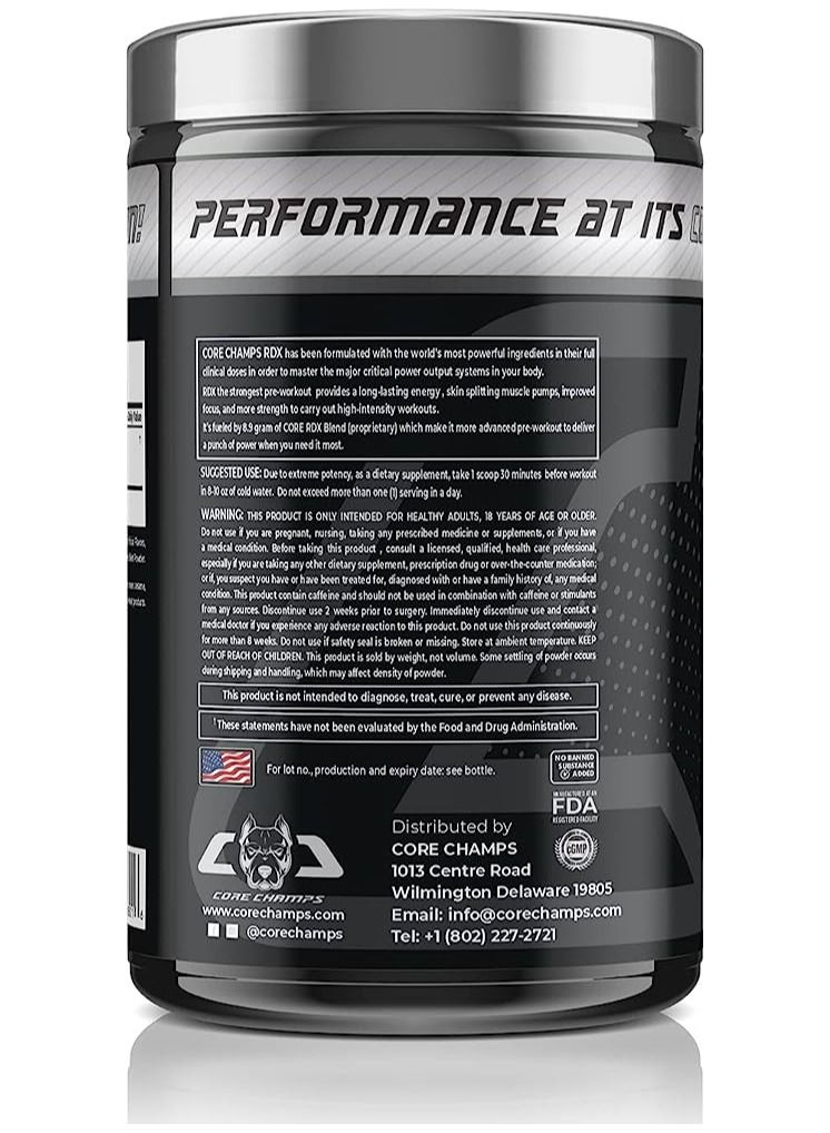 Core Champs RDX Pre Workout Fruit Punch 30 servings - Image 2