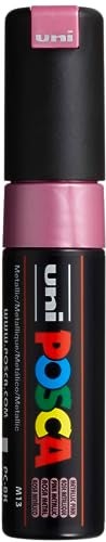 Uni-posca Posca Marker 8K in Metallic Pink, Posca Pens for Art Supplies, School Supplies, Rock Art, Fabric Paint, Fabric Markers, Paint Pen, Art Markers, Posca Paint Markers - Image 1