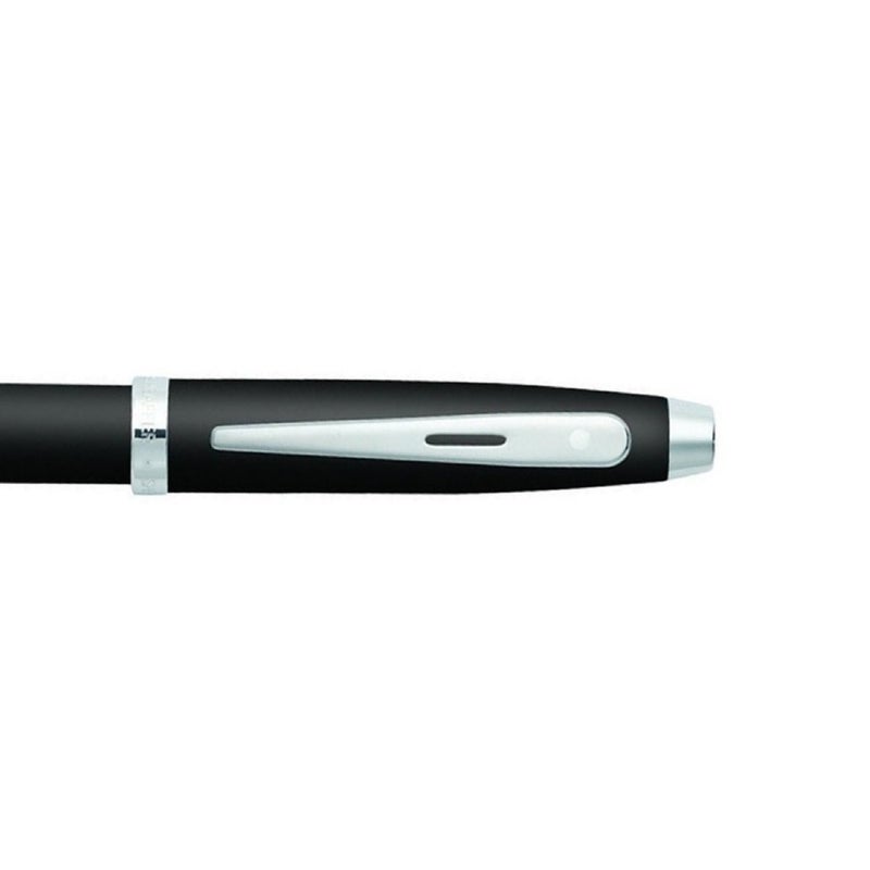 SHEAFFER قلم شيفر 100 E9317 أسود غير لامع مع تفاصيل مطلية بالكروم - Image 5