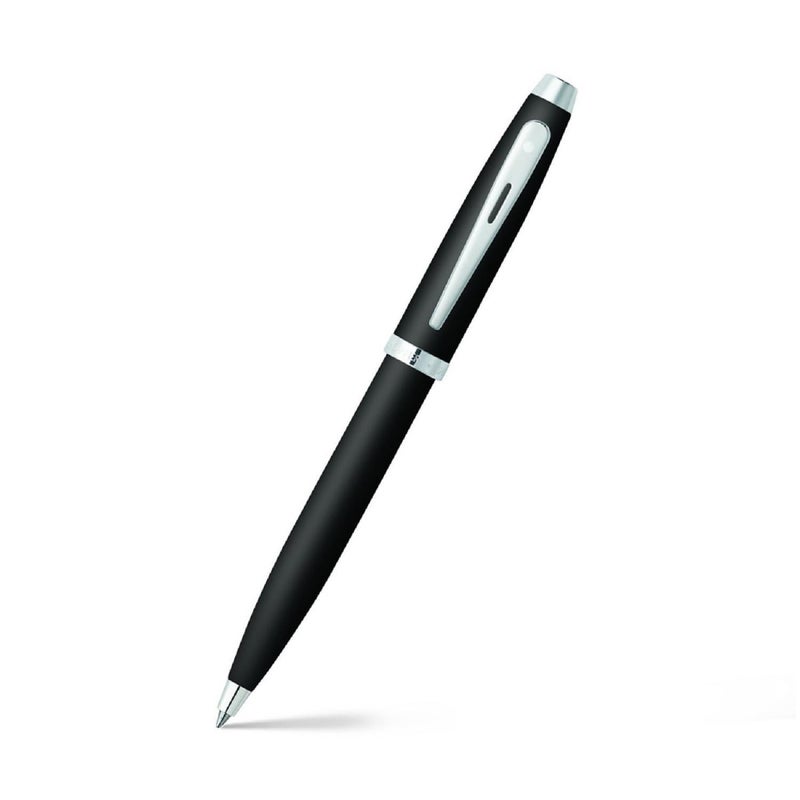 SHEAFFER قلم شيفر 100 E9317 أسود غير لامع مع تفاصيل مطلية بالكروم - Image 1