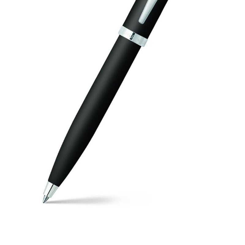 SHEAFFER قلم شيفر 100 E9317 أسود غير لامع مع تفاصيل مطلية بالكروم - Image 3