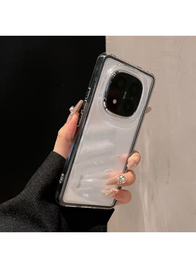 Compatible with Redmi note 15 pro plus back case cover，TPU material soft shell with decorative strips on the border, Lightweight, Dirt resistant, Easy to clean, And drop resistant - Image 1