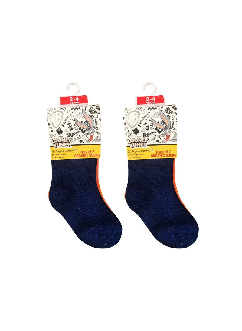 Justice League Warner Bros Bugs Bunny Sock, Solid, 2 - 4 Years, Set of  - Image 1