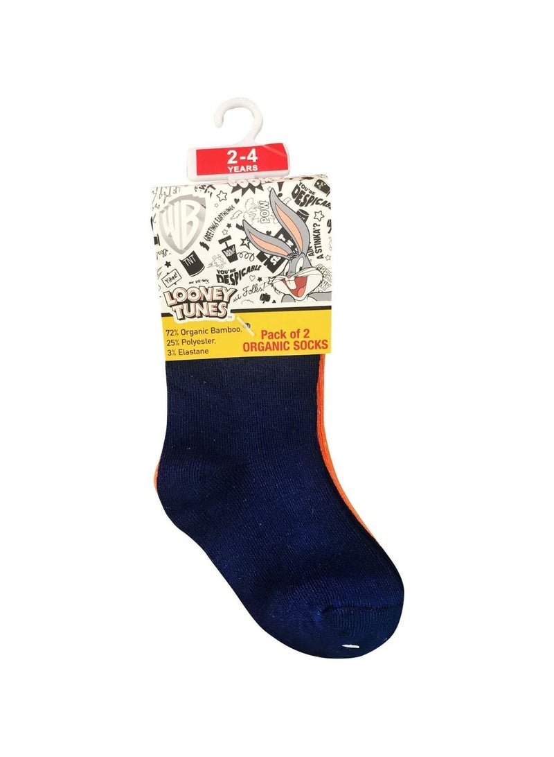 Justice League Warner Bros Bugs Bunny Sock, Solid, 2 - 4 Years, Set of  - Image 2
