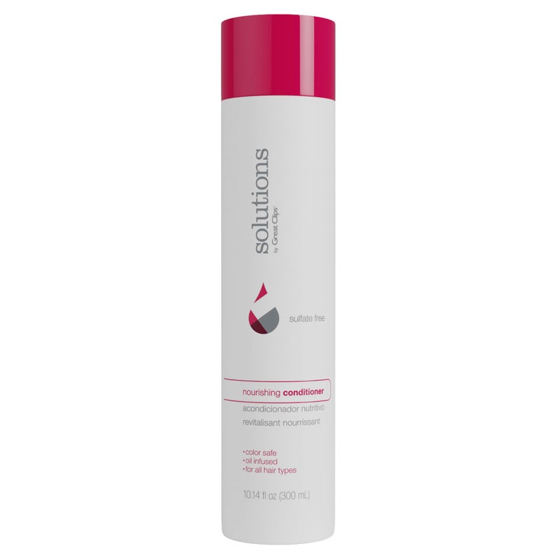 GREAT CLIPS Solutions Nourishing Conditioner 10 fl oz | Argan Oil | Sulfate and Paraben Free | Hydrates and Repairs Hair | Safe for Colored-Treated Hair - Image 1