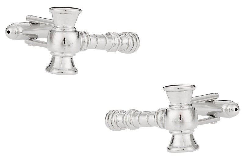 Cuff-Daddy Gavel Cufflinks for Judge with Arrives in Presentation Gift Box - Legal Lawyer Attorney Law Enforcement Cufflinks for Men - Image 1