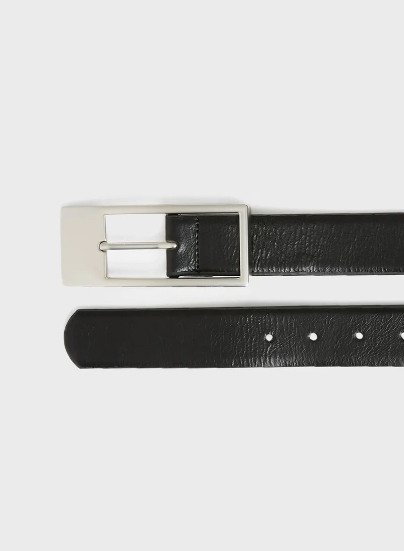 MANGO Faux Leather Belt