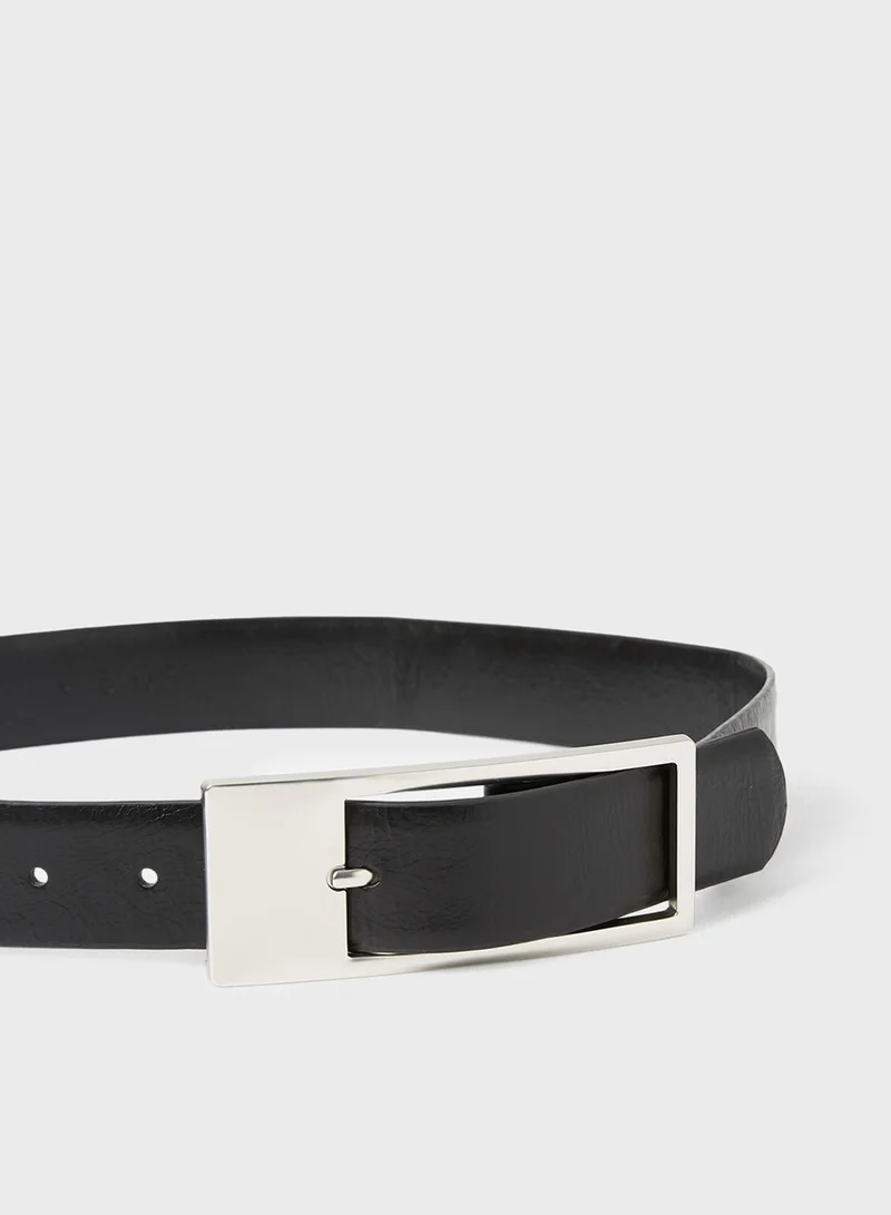 MANGO Faux Leather Belt