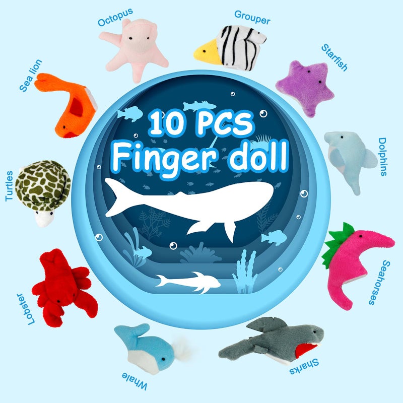 Sealive Finger Puppets for Toddlers 1-3, Animal Finger Puppets, Soft Plush Animal Toys for Storytelling, Educational Toy Set for Boys & Girls, Great for Home, School, Parties & Travel - Image 3