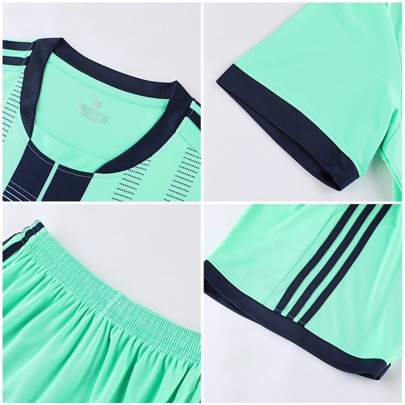 Children'S Football Uniform Suit Men'S Outdoor Training Sports Jersey Indoor Women'S Quick-Drying Short-Sleeved White - Image 5