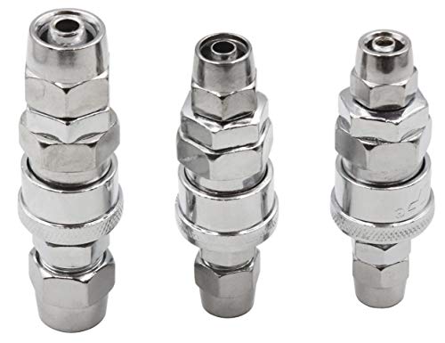 LBY Air Coupler and Plug Kit, Industrial Type C Air Hose Fittings, Compressor Pneumatic Connector, SP20/30/40 + PP20/30/40 Quick-Connect Accessories Kit, Pack of 6 - Image 2