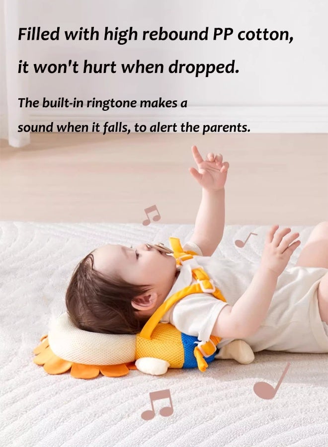Baby head protection backpack Children's anti-fall pillow Baby walker safety head protector Makes a warning sound upon impact Adjustable shoulder straps Suitable for babies learning to walk - Image 3
