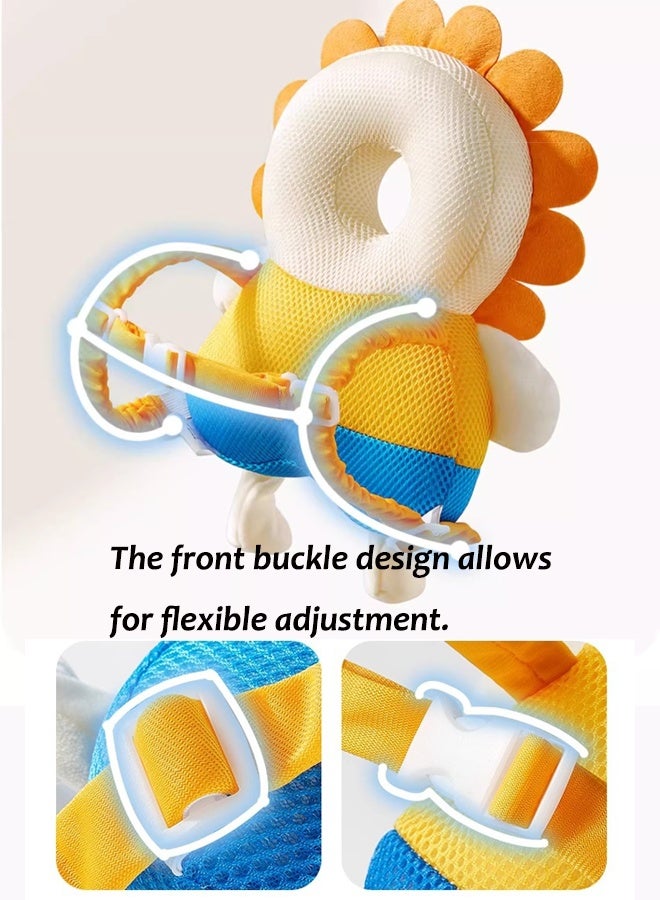 Baby head protection backpack Children's anti-fall pillow Baby walker safety head protector Makes a warning sound upon impact Adjustable shoulder straps Suitable for babies learning to walk - Image 4