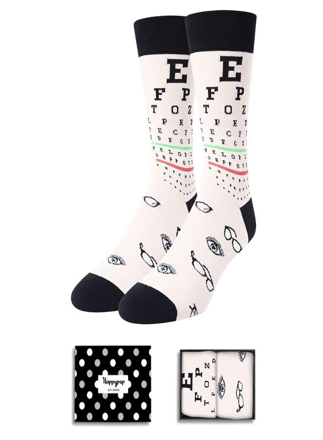 Happy Pop HAPPYPOP Optometry Gifts for Men - Optometrist Gifts Optician Gift Eye Doctor Gift Eye Chart Ophthalmologist Present, Optometry Socks - Image 1
