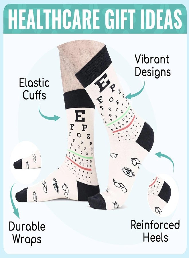 Happy Pop HAPPYPOP Optometry Gifts for Men - Optometrist Gifts Optician Gift Eye Doctor Gift Eye Chart Ophthalmologist Present, Optometry Socks - Image 2