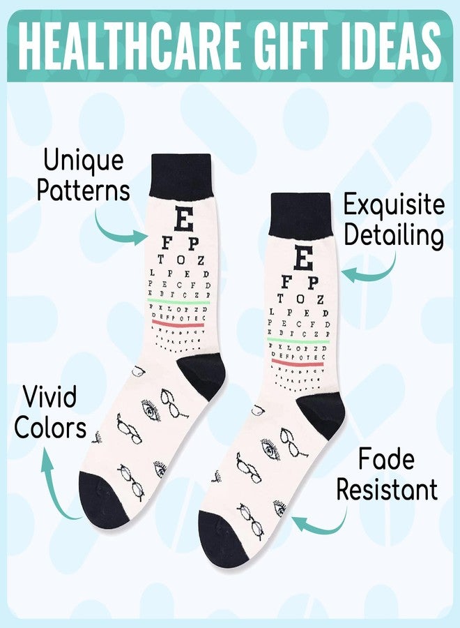 Happy Pop HAPPYPOP Optometry Gifts for Men - Optometrist Gifts Optician Gift Eye Doctor Gift Eye Chart Ophthalmologist Present, Optometry Socks - Image 4