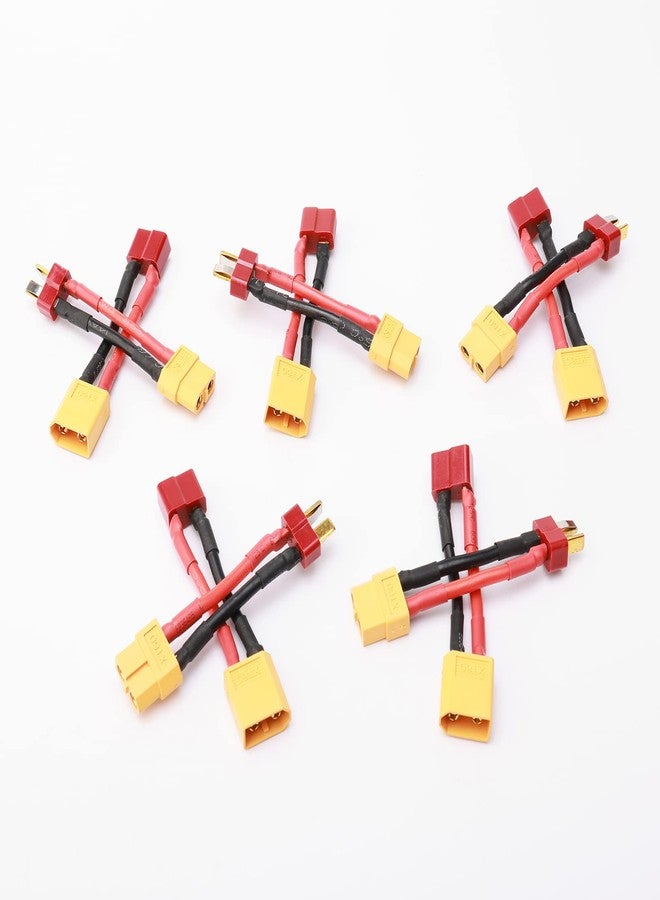 Rchobbytop 10-Pack XT60 to T-Plug Deans Style Male Female Connector Lead Adapter with 14AWG 5cm Wire for RC Lipo - Image 4