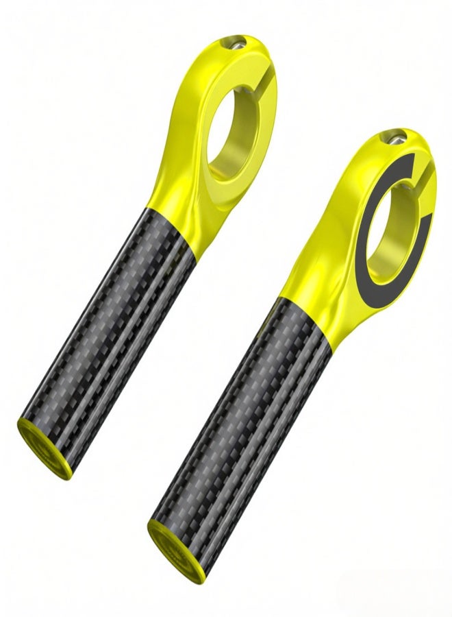 ENLEE Carbon Fiber Bicycle Handlebar Ends Mountain Bike Handlebar Grip Bike Vice Handlebar - Image 1