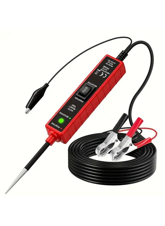 بلاك ريد أوتوموتيف سيركيت بروب تيستر 6-24 فولت تيار مستمر 12 فولت 13 قدم كوابل كاشف الأعطال - Image 1