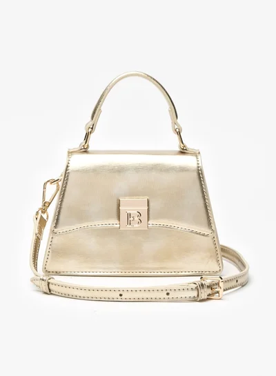 Flora Bella By Shoexpress Solid Satchel Bag with Handle and Magnetic Closure