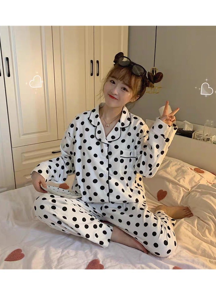 Beauenty Womens Pajamas Set 2 Piece Button Down Pjs Soft Long Sleeve Top and Pants Sleepwear Set Girls  Lounge Sets - Image 1