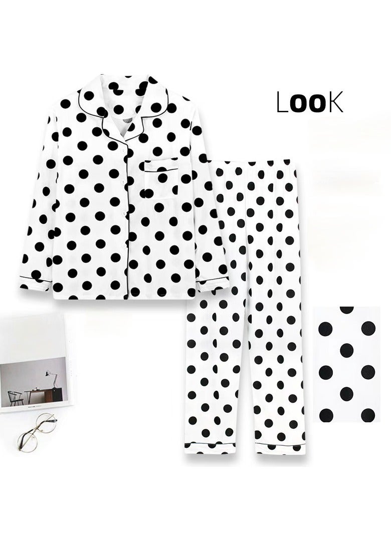 Beauenty Womens Pajamas Set 2 Piece Button Down Pjs Soft Long Sleeve Top and Pants Sleepwear Set Girls  Lounge Sets - Image 3