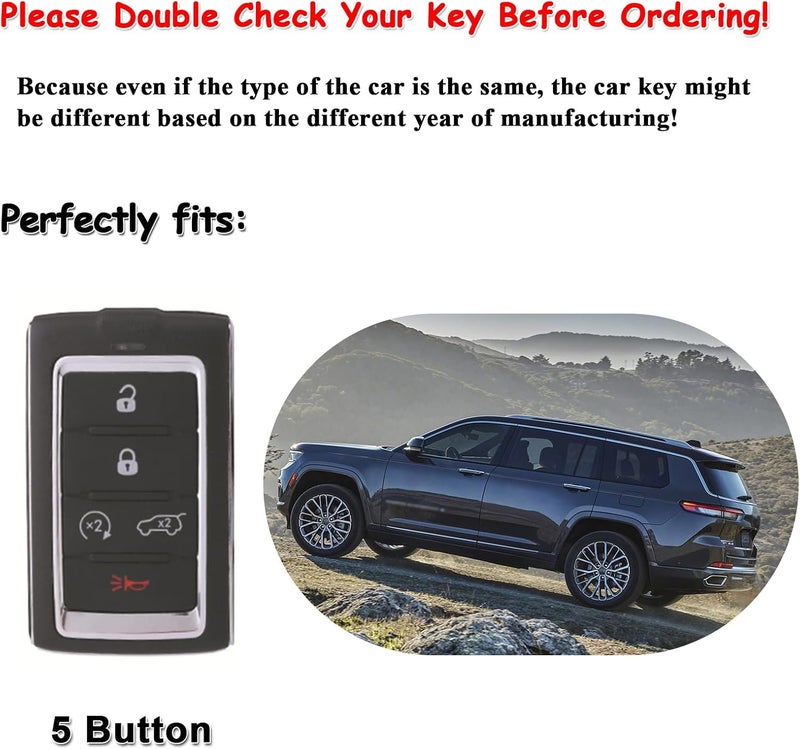 EASYANT Leather Key Fob Cover for Jeep - Image 2