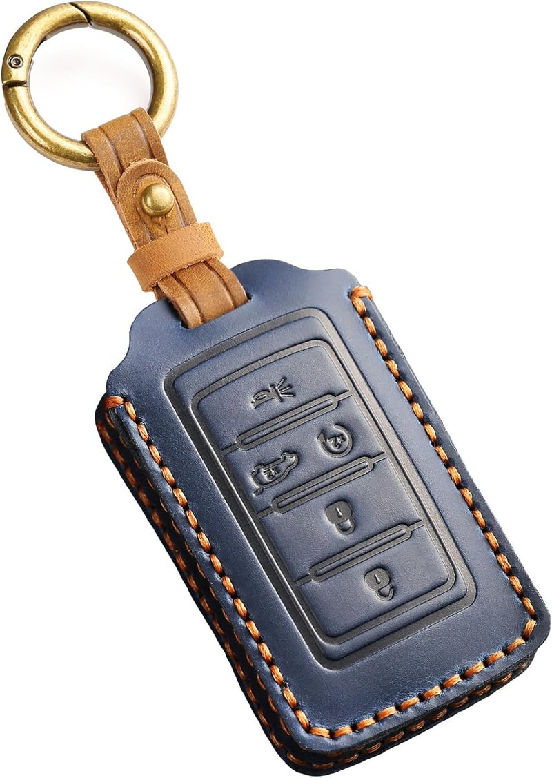 EASYANT Leather Key Fob Cover for Jeep - Image 1