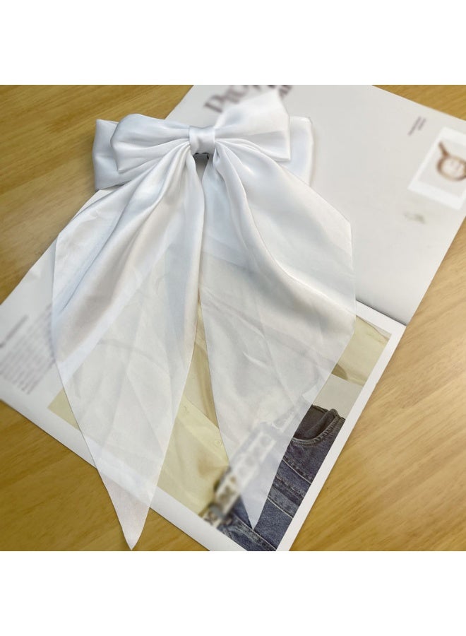 3-Piece Set Silky Satin Ribbon Long Tail Bow Big Oversized Giant Long Tail Bow Hair Accessories for Women Girls - Image 2