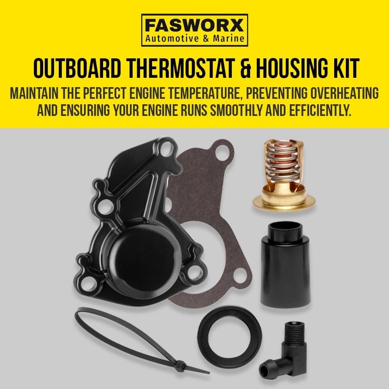 FASWORX Outboard Thermostat & Housing Kit for Mercury Mariner 40 50 55 60 hp 2-Stroke - Image 2